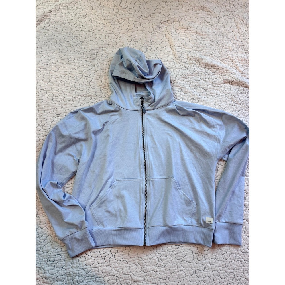 Vuori Halo Essential Zip Hoodie Light Blue DreamKnit Womens Small NWOT